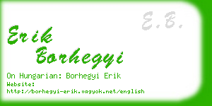 erik borhegyi business card